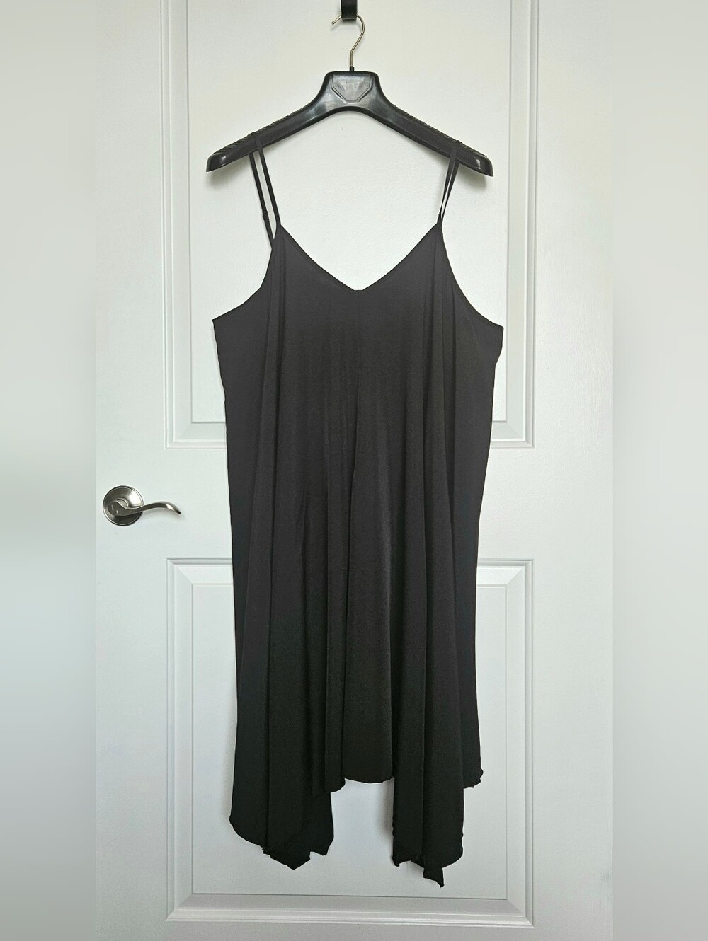 SHEIN Curve Women's Plus Size 3Xl Black Oversized Flowy Slip Style Dress